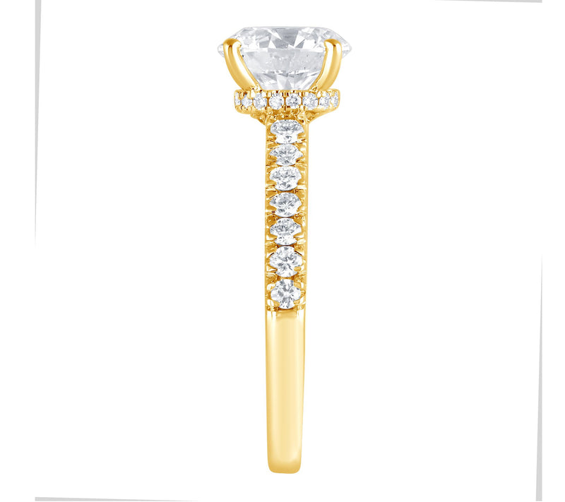 Fire Light 1.95 cttw Lab Grown Diamond Ring, 14K Gold — View 3