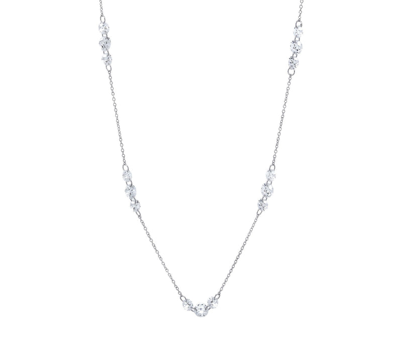 Diamonique x Jennifer Miller 24" Floating Station Necklace — View 2