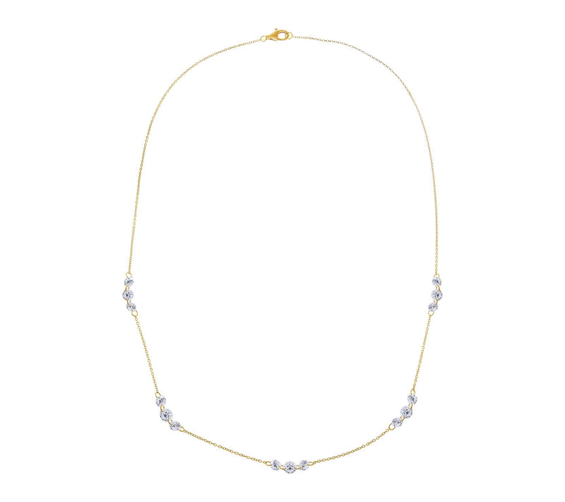 Diamonique x Jennifer Miller 24" Floating Station Necklace — View 7