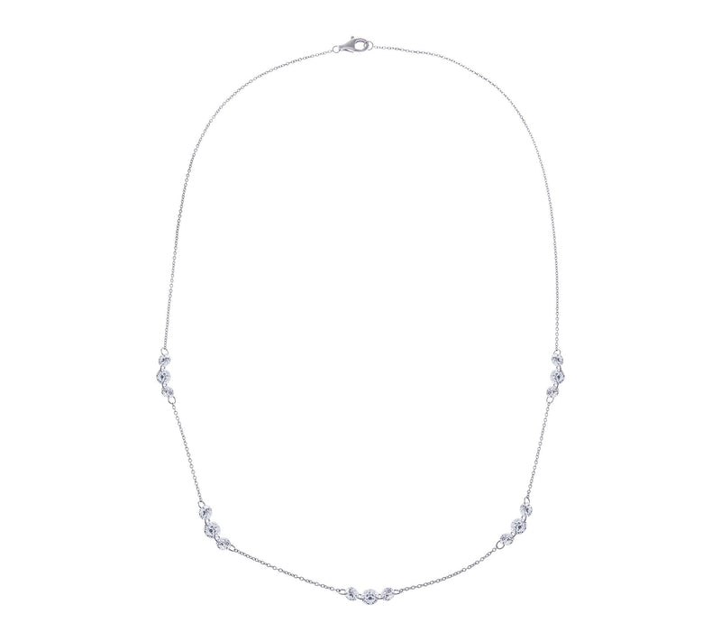 Diamonique x Jennifer Miller 24" Floating Station Necklace — Main view