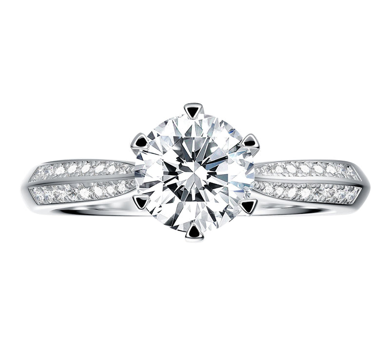 Diamonique 1.50 cttw Solitaire Ring, Sterling Silver — View 2