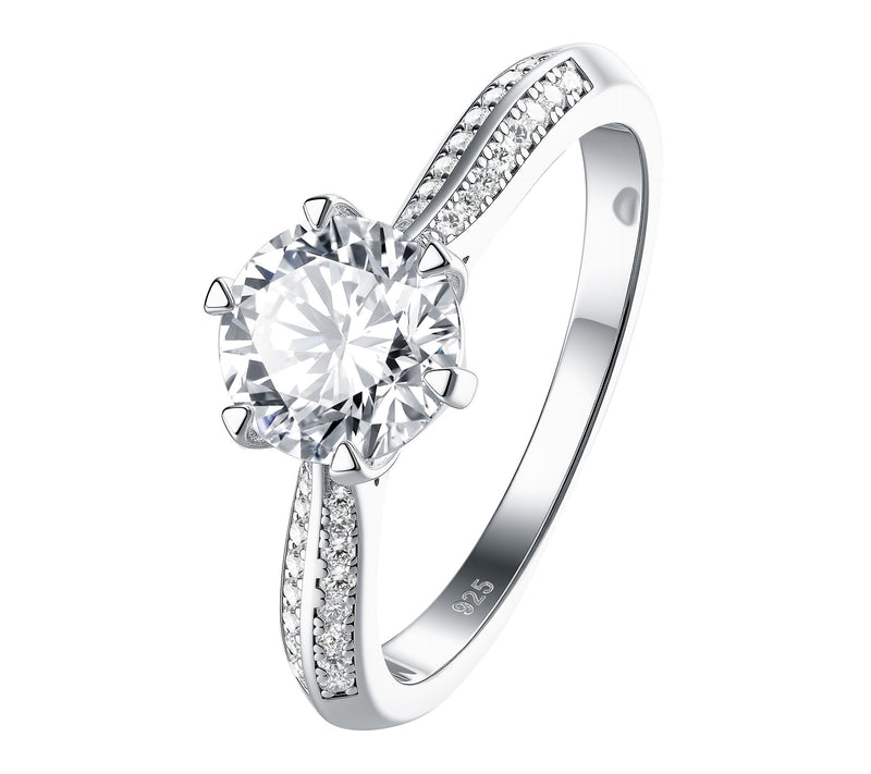 Diamonique 1.50 cttw Solitaire Ring, Sterling Silver — Main view