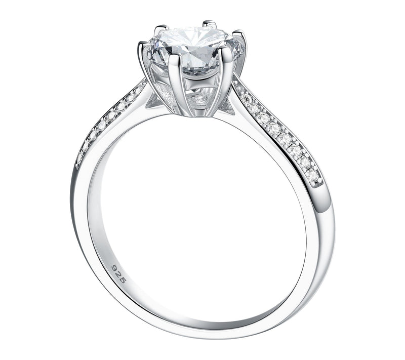 Diamonique 1.50 cttw Solitaire Ring, Sterling Silver — View 4
