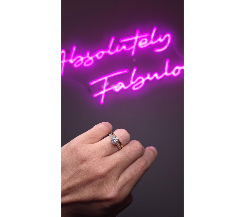 Diamonique 1.50 cttw Ring Set, 14K Gold Plated — View 5