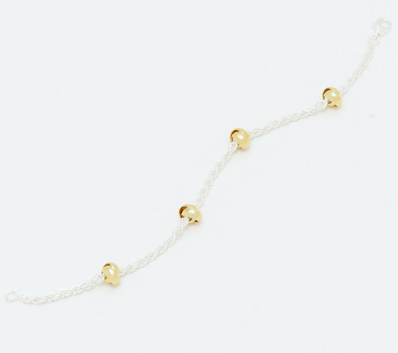 UltraFine 950 Silver Love Knot Station Bracelet — Main view