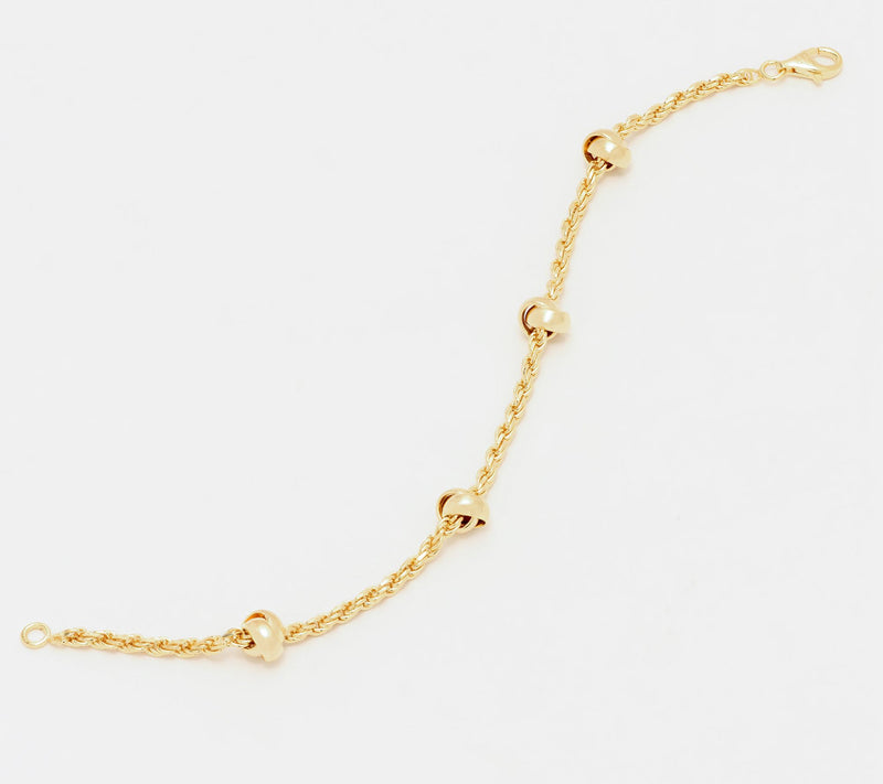 UltraFine 950 Silver Love Knot Station Bracelet — View 8
