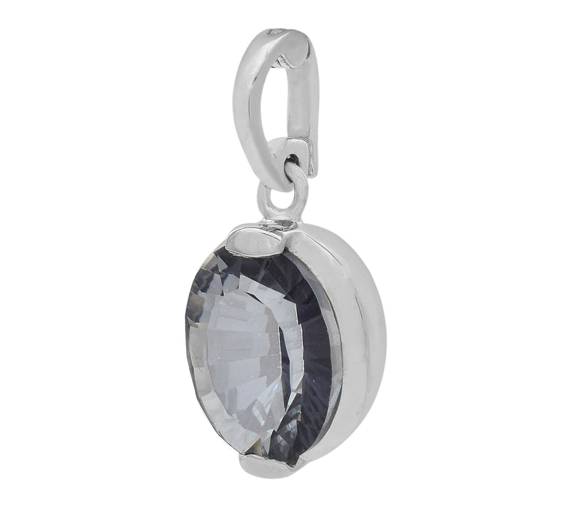 Affinity Gems Purple Coated Quartz Solitaire Pendant, Sterling — View 3