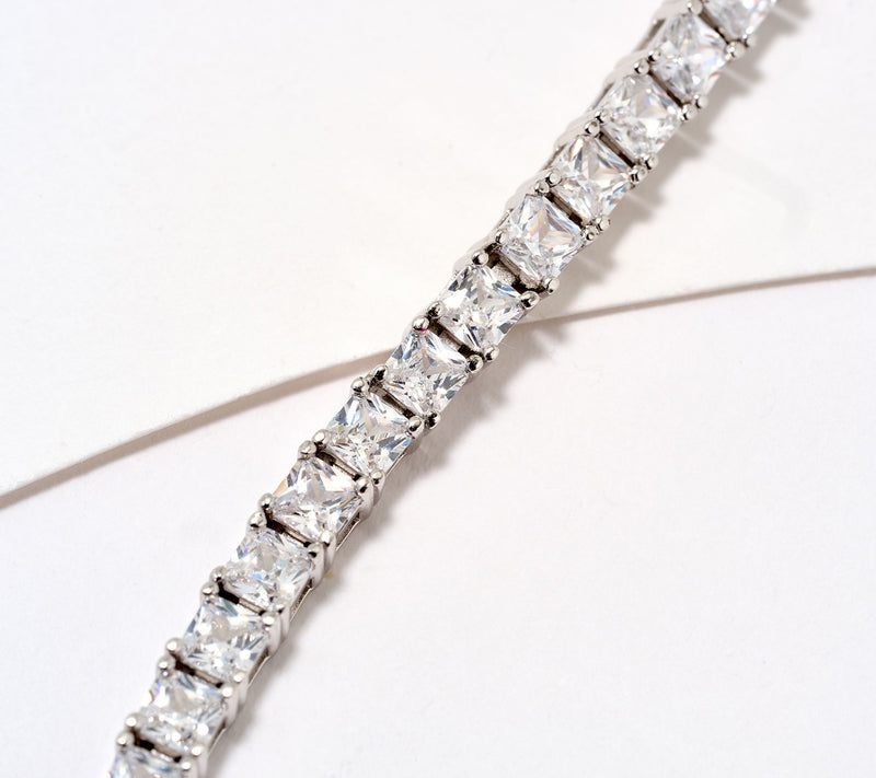 Diamonique Classics 5.40cttw Tennis Bracelet, Sterling Silver — View 7