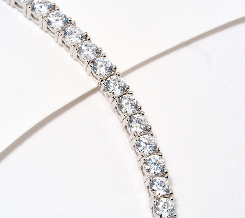 Diamonique Classics 5.40cttw Tennis Bracelet, Sterling Silver — View 8