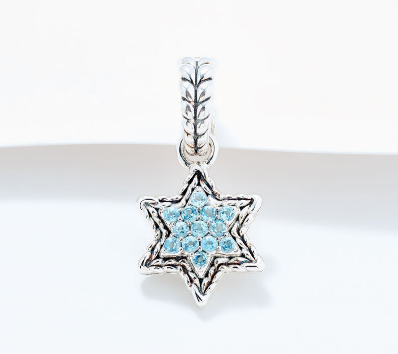 JAI Sterling Silver Pave Gemstone Symbols of Love Enhancer — View 13