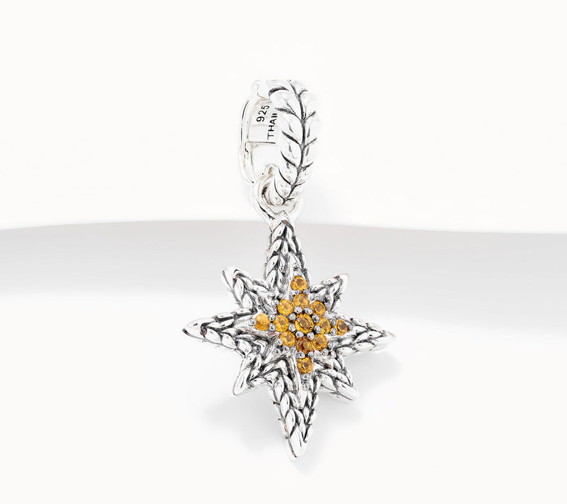 JAI Sterling Silver Pave Gemstone Symbols of Love Enhancer — View 17
