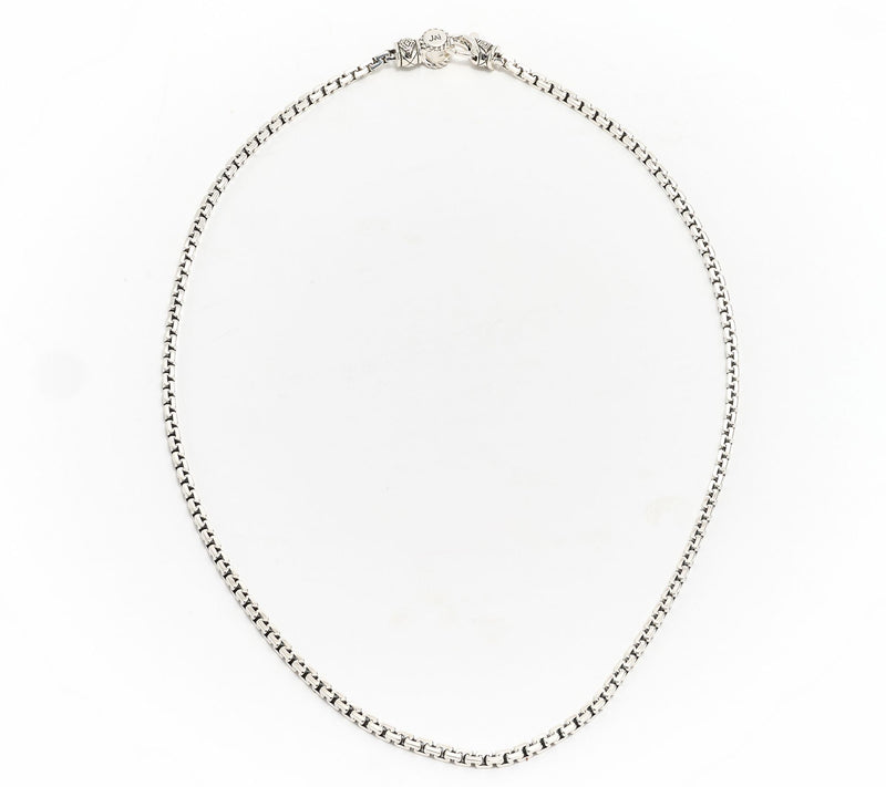 JAI x Alberti Sterling Silver 20" Mirror Cut 4.0mm Box Chain Necklace, 24.5g — View 2