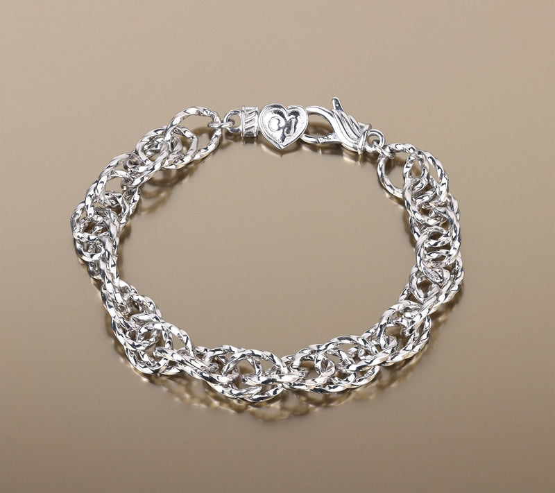 Christian James by Scott Grimes Sterling Iconic Ripple Link Bracelet 18.0g — View 3