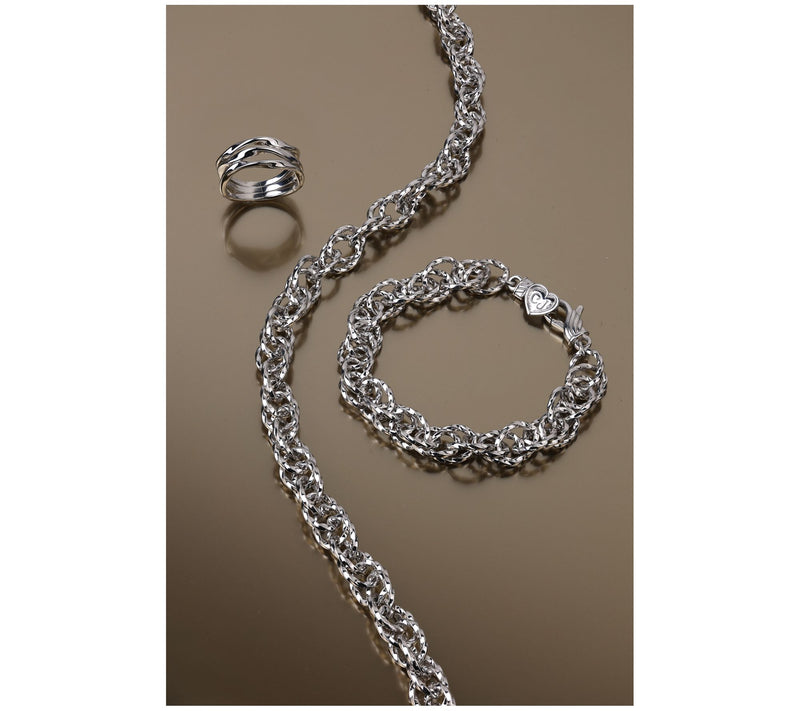 Christian James by Scott Grimes Sterling Iconic Ripple Link Bracelet 18.0g — View 4