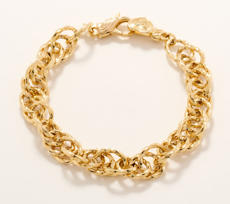 Christian James by Scott Grimes 14K Clad Iconic Ripple Link Bracelet 18.0g — Main view