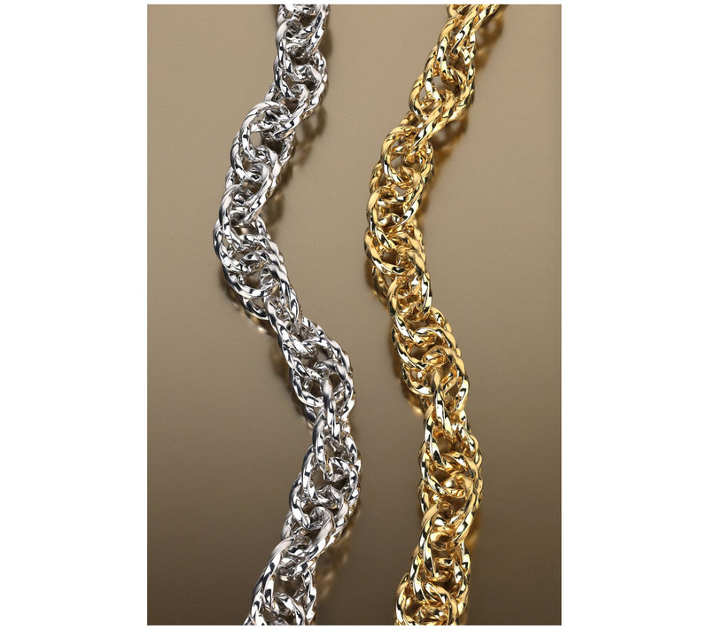 Christian James by Scott Grimes 14K Clad Iconic Ripple Link Bracelet 18.0g — View 6