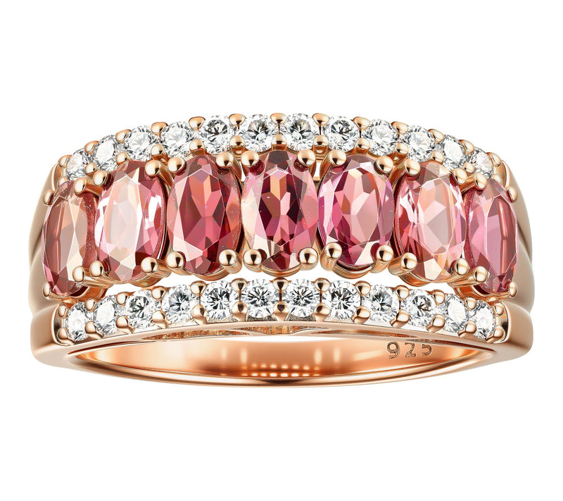 Affinity Gems Multi-Gemstone Wide Band Ring, 14K Gold Plated — View 2