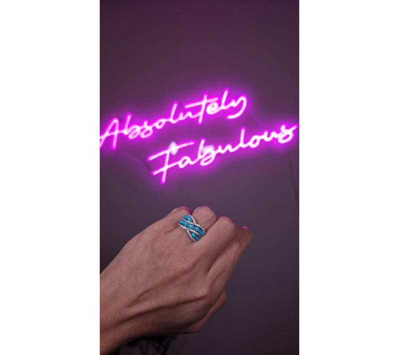 Affinity Gems Multi-Gemstone Highway Ring, Sterling Silver — View 6