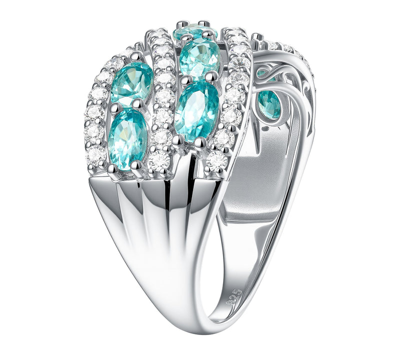 Affinity Gems Multi-Gemstone Highway Ring, Sterling Silver — View 4