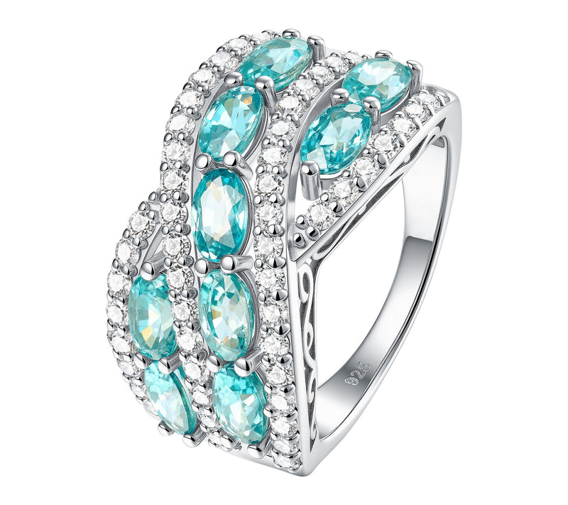 Affinity Gems Multi-Gemstone Highway Ring, Sterling Silver — View 2
