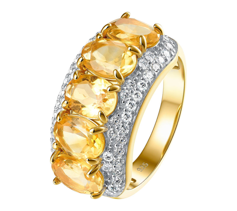 Affinity Gems Multi-Gemstone Wide Band Ring, Sterling Silver — View 2
