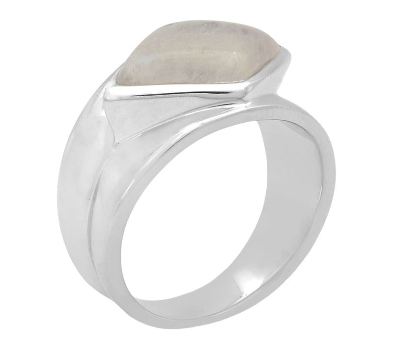 Affinity Gems Moonstone Solitaire Ring,  Sterling Silver — Main view