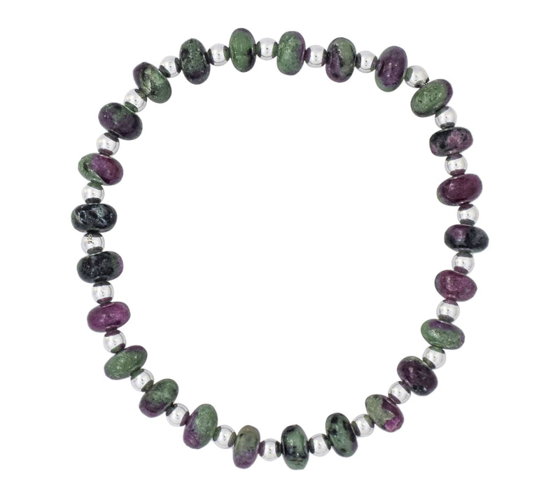 Affinity Gems Ruby Zoisite Endless Bracelet, Sterling — View 3