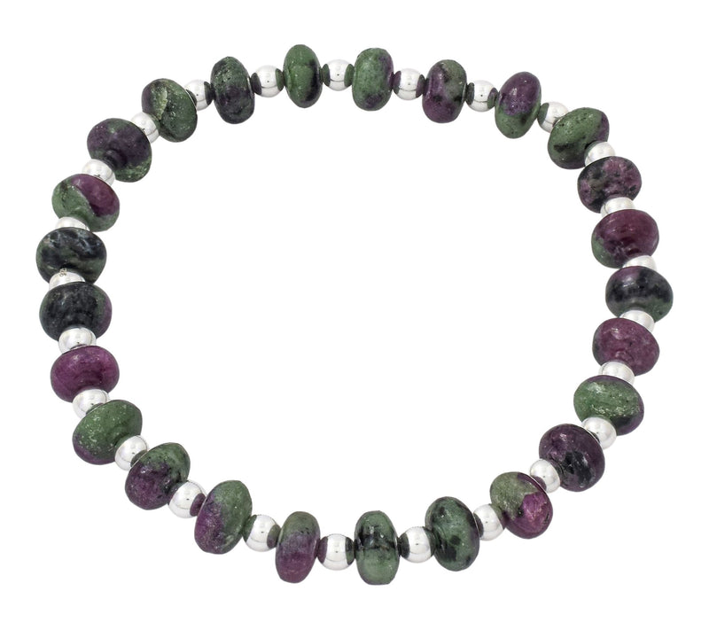 Affinity Gems Ruby Zoisite Endless Bracelet, Sterling — View 2