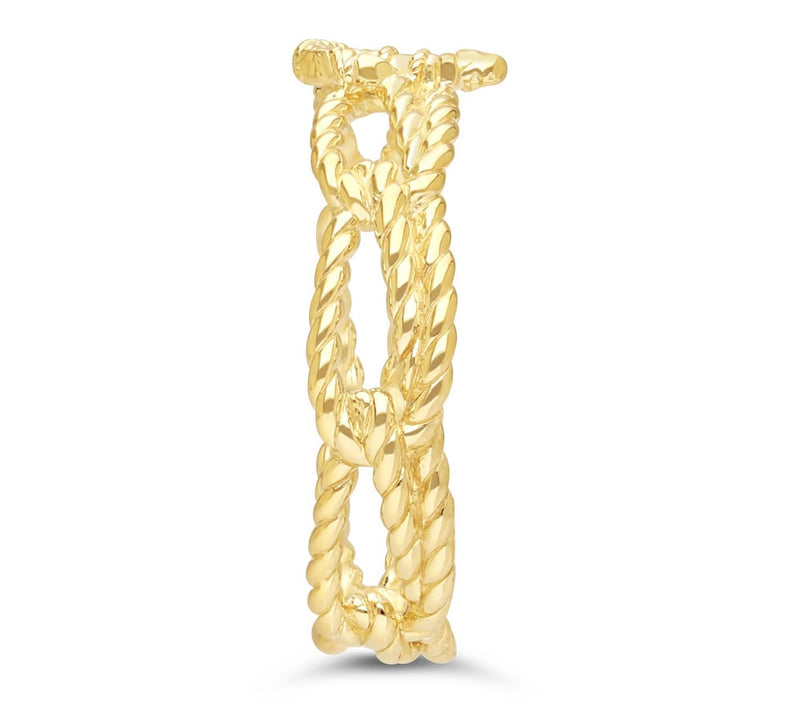 Goddaughters 14K Gold Clad Anchor Ring — View 3