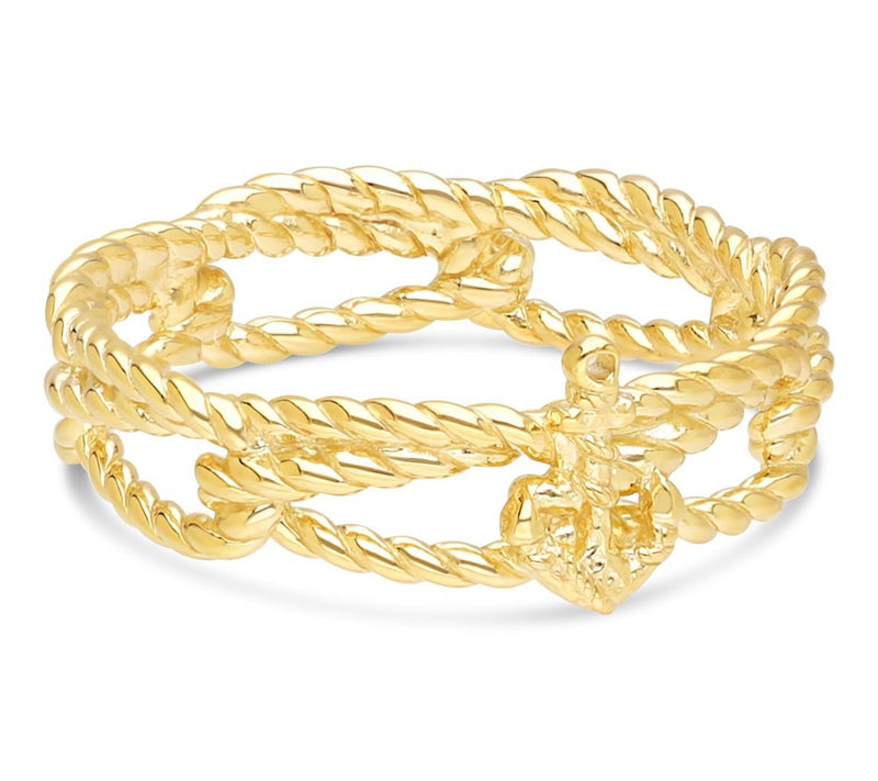 Goddaughters 14K Gold Clad Anchor Ring — Main view