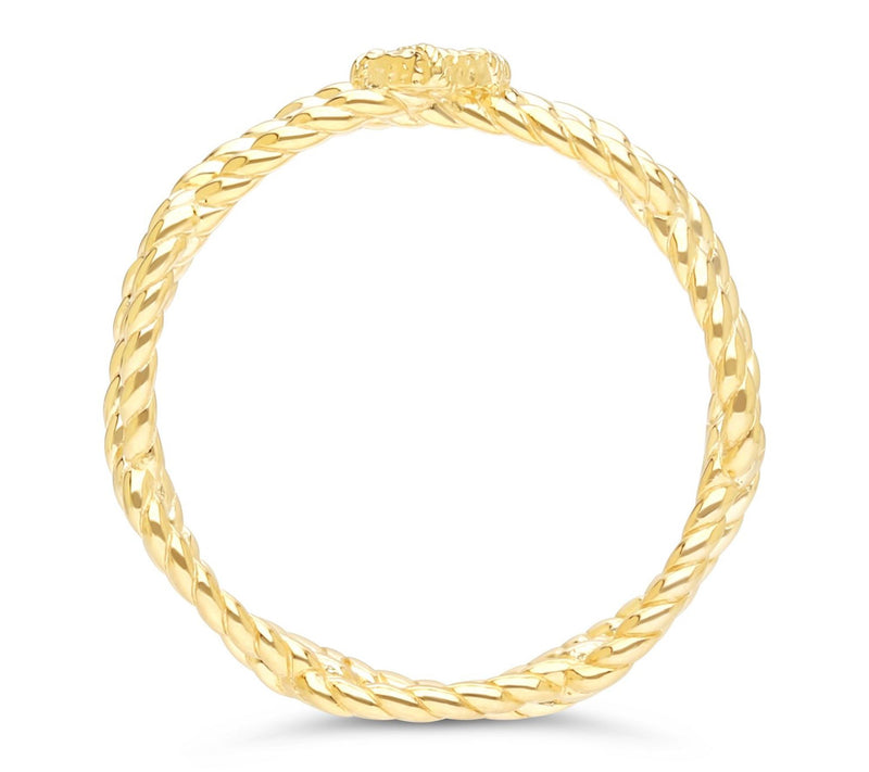 Goddaughters 14K Gold Clad Anchor Ring — View 2