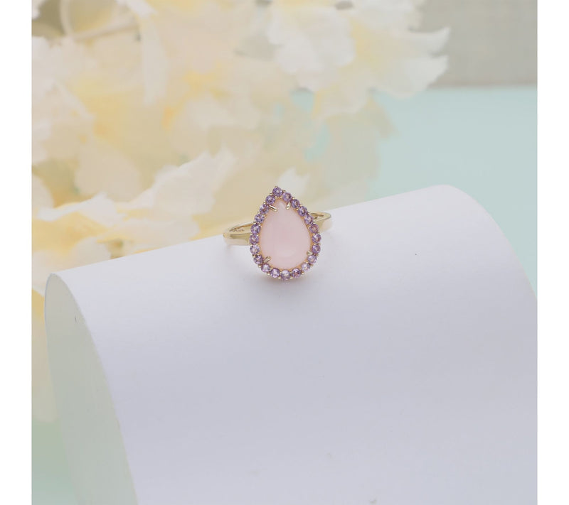 Ariva Sterling Silver Pink Opal & Pink AmethystDelphine Ring — View 6
