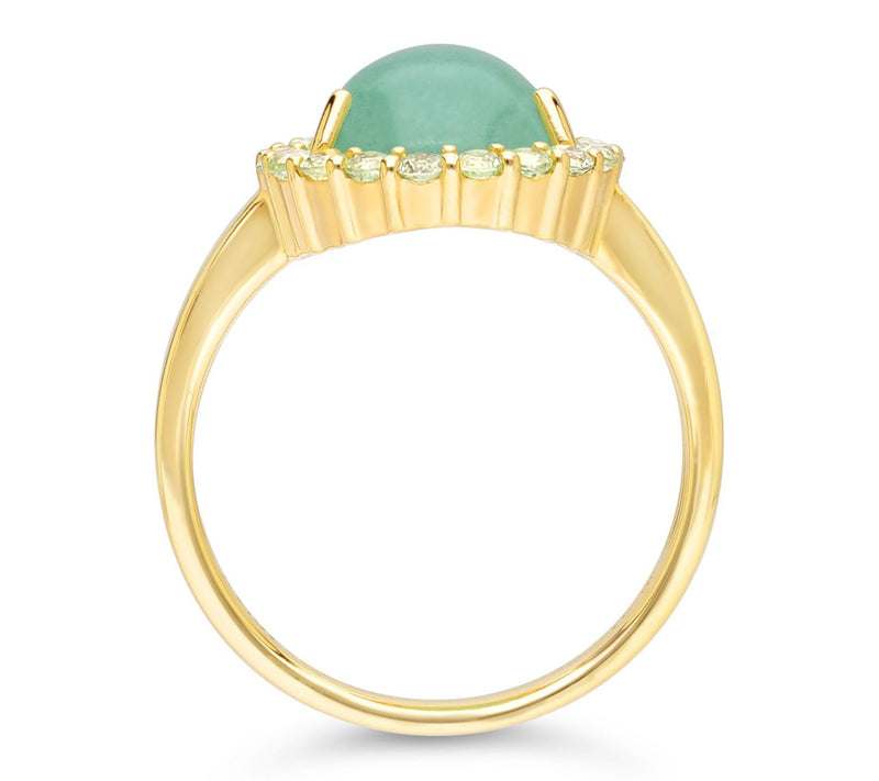 Ariva Sterling Silver Aventurine & Peridot Delphine Ring — View 2