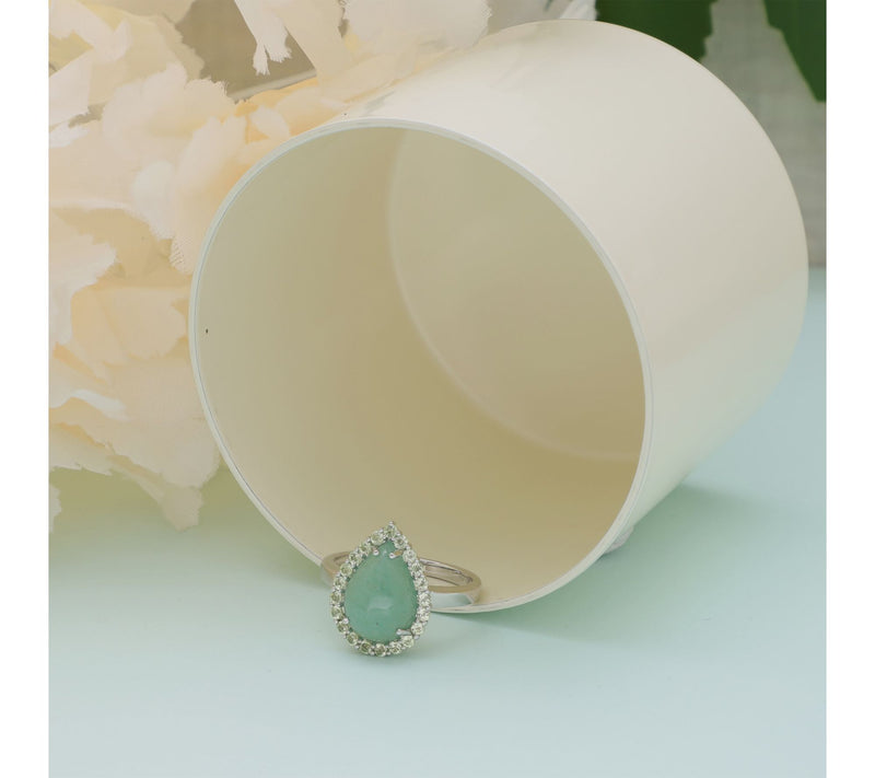 Ariva Sterling Silver Aventurine & Peridot Delphine Ring — View 5