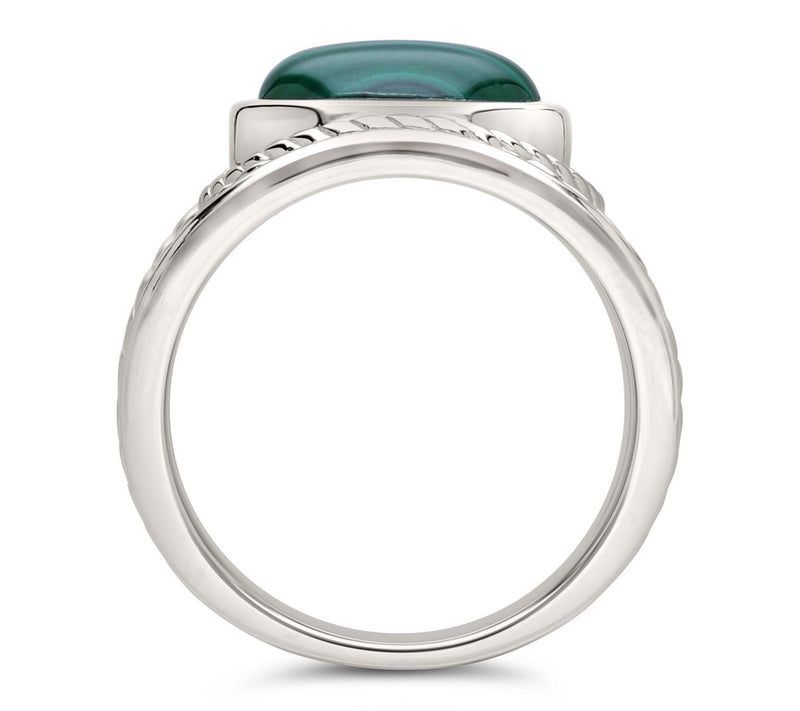Ariva Sterling Textured Gemstone Arden Ring — View 3