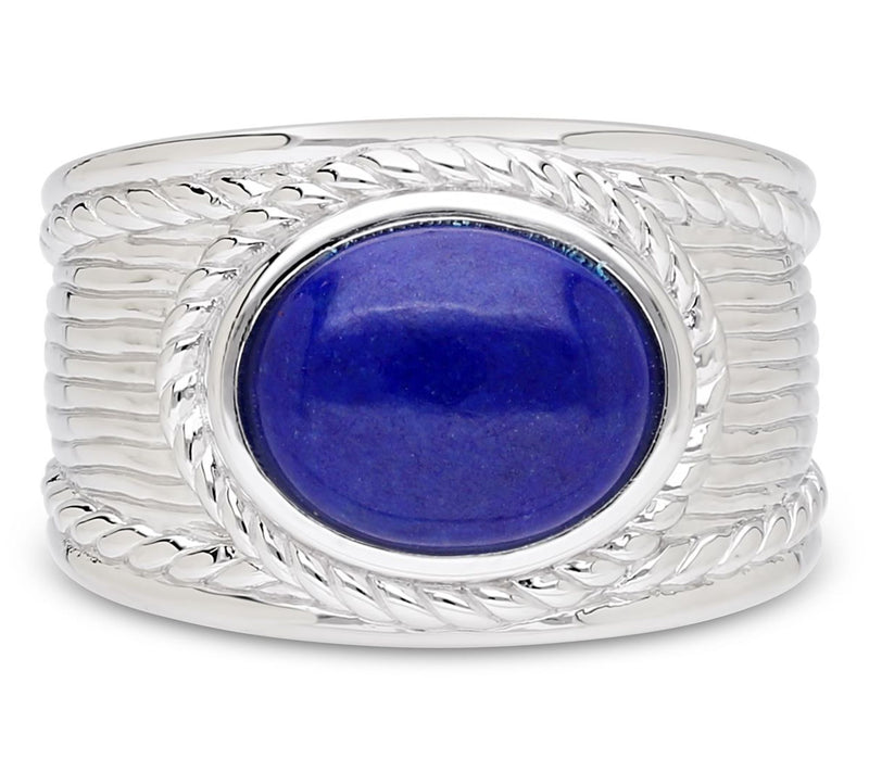 Ariva Sterling Textured Gemstone Arden Ring — View 5