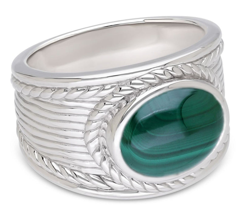 Ariva Sterling Textured Gemstone Arden Ring — Main view