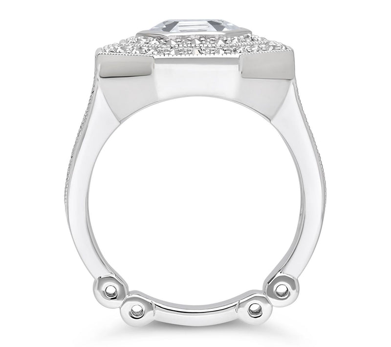 Dallas Prince Sterling Chrome Marcasite & WhiteTopaz Ring — View 2