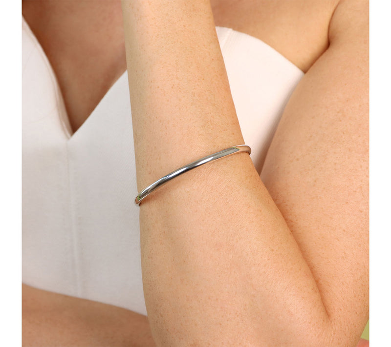 BellaOro Oval Slip-On Bangle, 14K Gold Over Resin — View 3