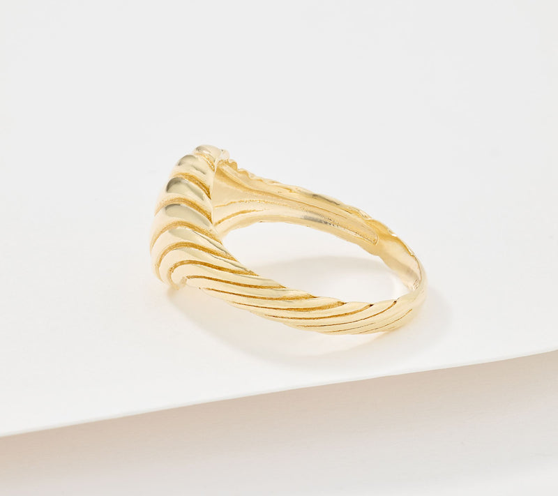 Silver Style Textured Wave Ring, Sterling Silver — View 6