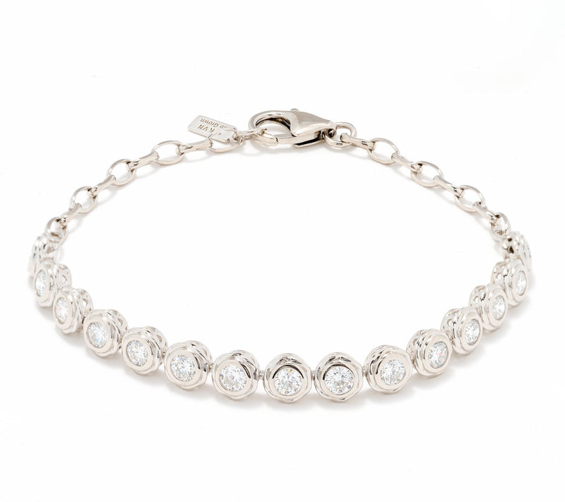 XO TACORI Lab Grown Diamond 2.25 cttw Round Bracelet, 14K — View 3