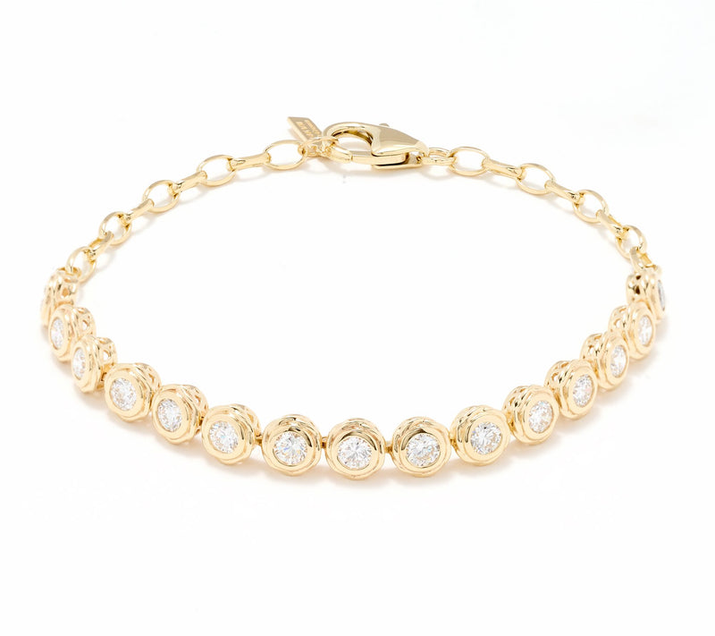 XO TACORI Lab Grown Diamond 2.25 cttw Round Bracelet, 14K — View 5