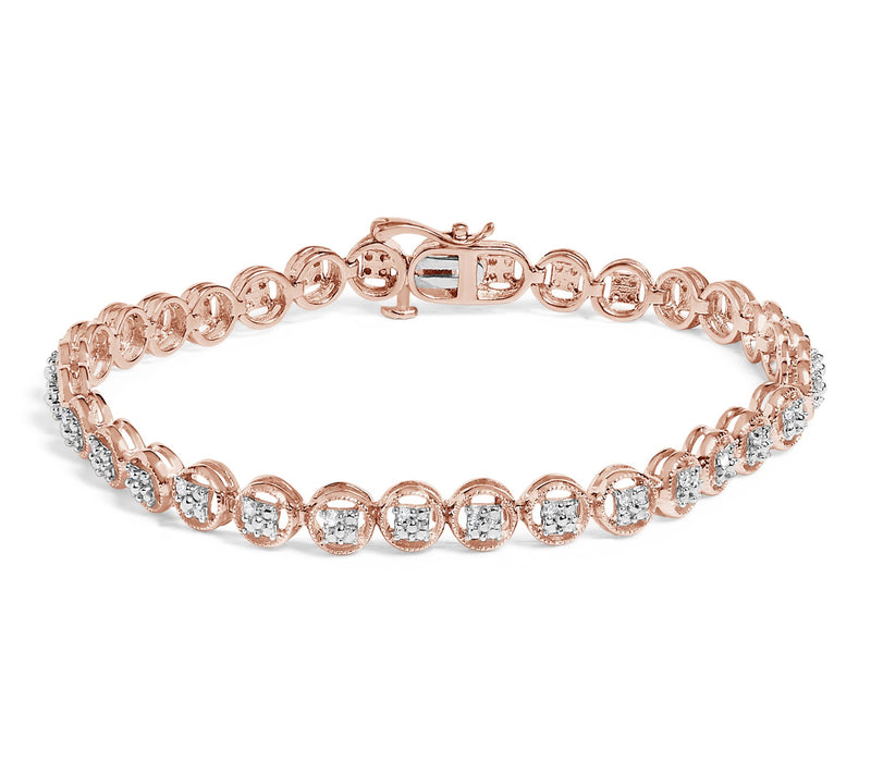 Haus of Brilliance 1/10 Cttw Diamond Tennis Bracelet, Silver — View 7