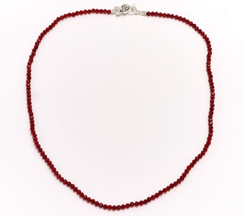 Third Person Sterling Silver Gemstone Bead Rose 24" Necklace — View 12