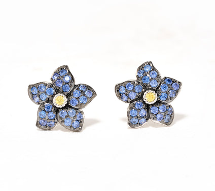 Fado Sterling Silver Forget Me Not Trilogy Stud Earrings