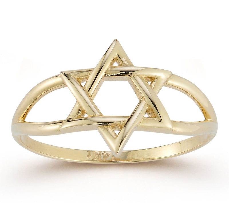 Luminosa Gold Open Star of David Ring, 14K — Main view