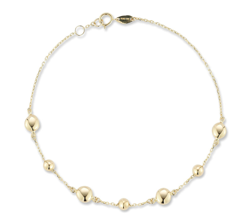 Luminosa Gold Ball & Disc Station Bracelet, 14K — View 6