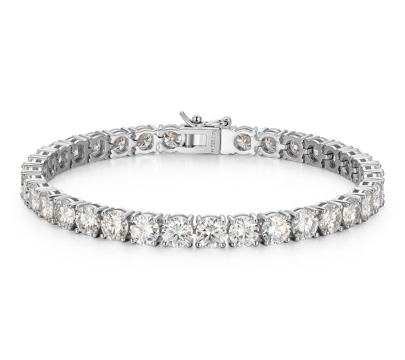 Moissanite 14.35 cttw Tennis Bracelet, SterlingSilver — View 7