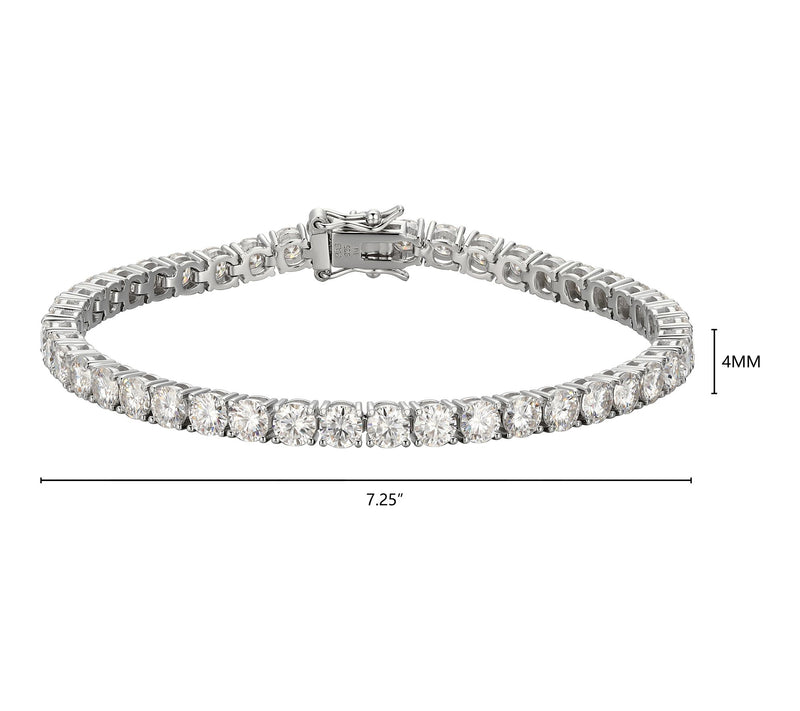 Moissanite 9.65 cttw Tennis Bracelet, SterlingSilver — View 5