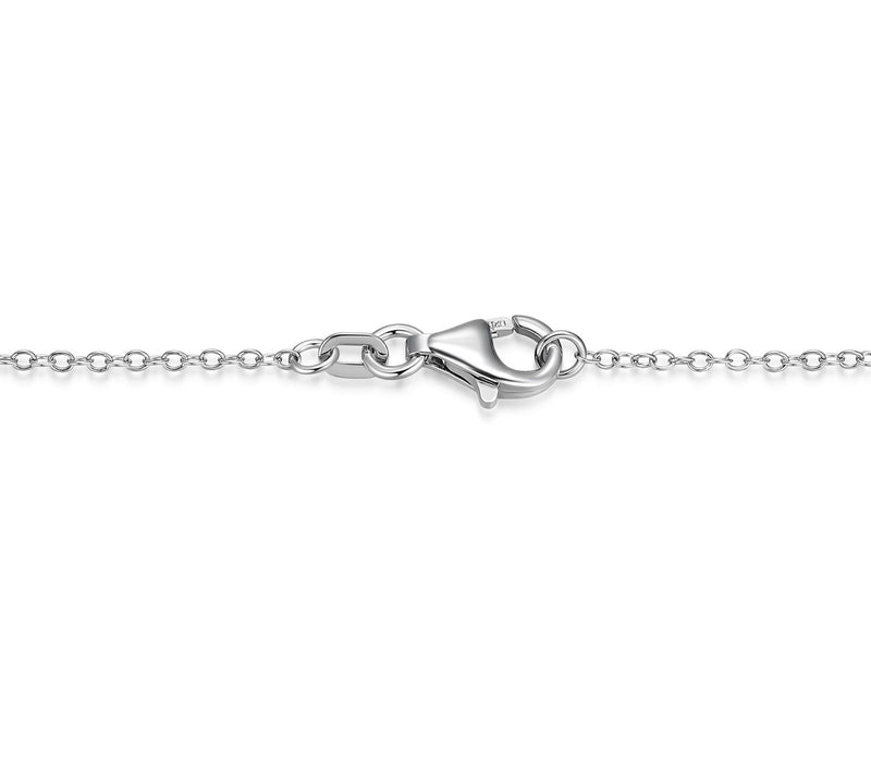 Moissanite 1.00 cttw Cross Pendant w/ Chain, Sterling Silver — View 4